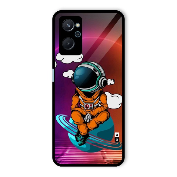 Cool Astraunaut Relaxing Glass Back Case for Realme 9i