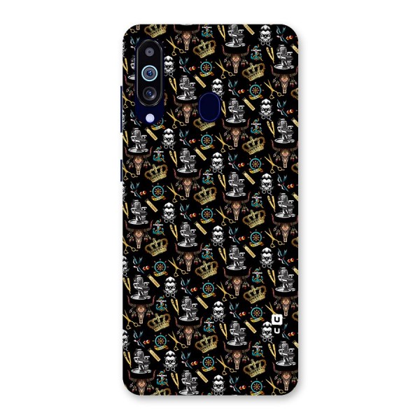 Cool Barber Pattern Back Case for Galaxy A60