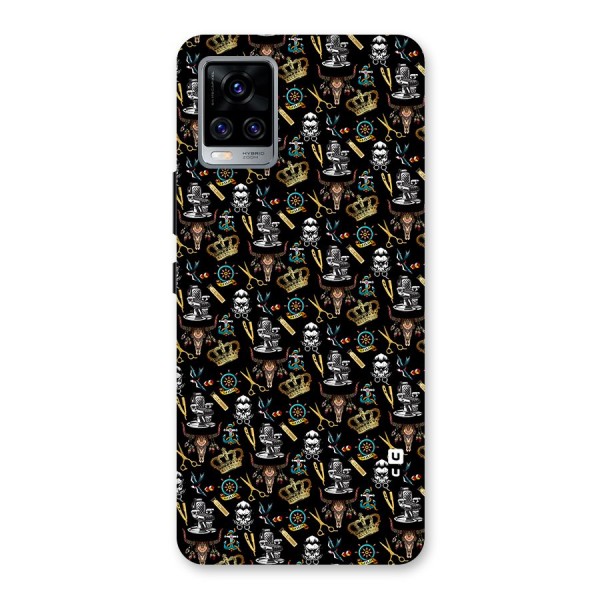 Cool Barber Pattern Back Case for Vivo V20 Pro