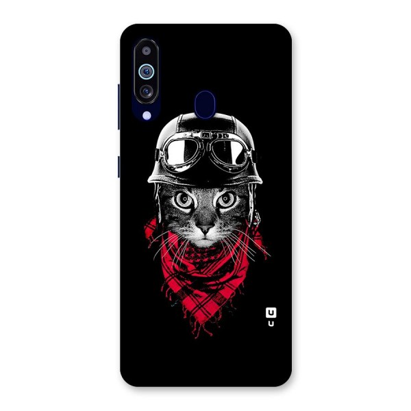 Cool Biker Cat Back Case for Galaxy A60