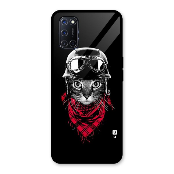 Cool Biker Cat Glass Back Case for Oppo A52