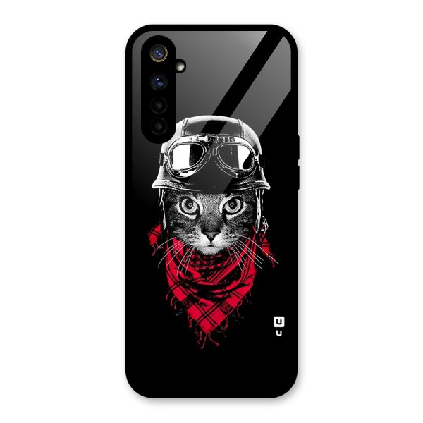 Cool Biker Cat Glass Back Case for Realme 6