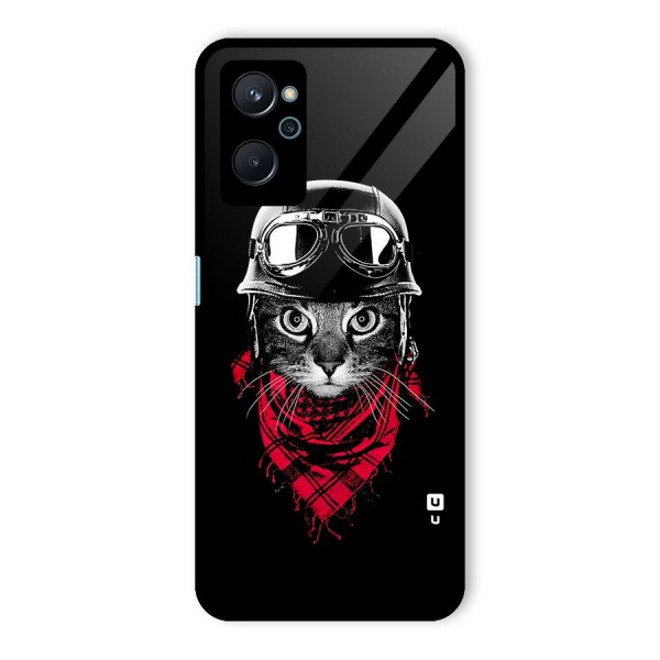 Cool Biker Cat Glass Back Case for Realme 9i