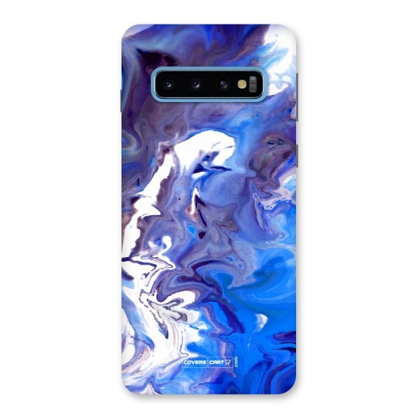 Cool Blue Marble Texture Back Case for Galaxy S10