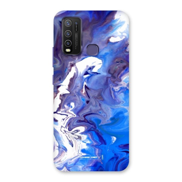 Cool Blue Marble Texture Back Case for Vivo Y30