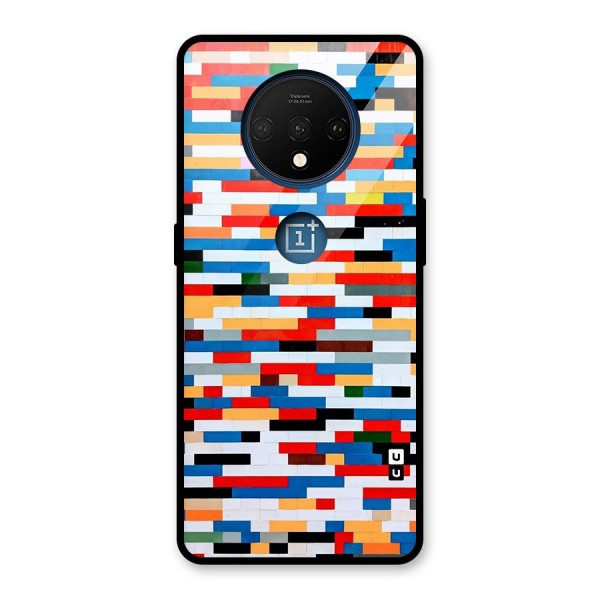 Cool Colors Collage Pattern Art Glass Back Case for OnePlus 7T