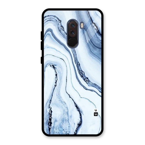 Cool Marble Art Glass Back Case for Poco F1