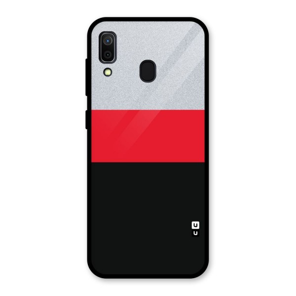 Cool Melange Stripe Glass Back Case for Galaxy A30