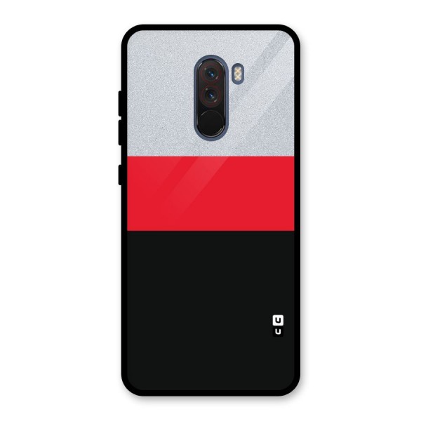 Cool Melange Stripe Glass Back Case for Poco F1