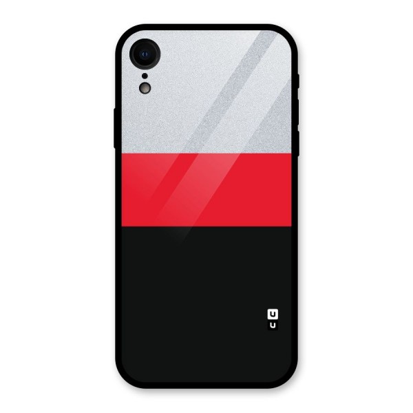 Cool Melange Stripe Glass Back Case for XR