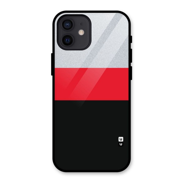 Cool Melange Stripe Glass Back Case for iPhone 12