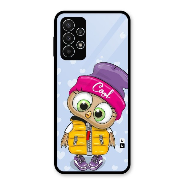 Cool Owl Glass Back Case for Galaxy A23