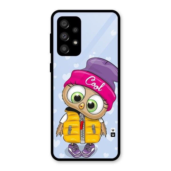 Cool Owl Glass Back Case for Galaxy A32