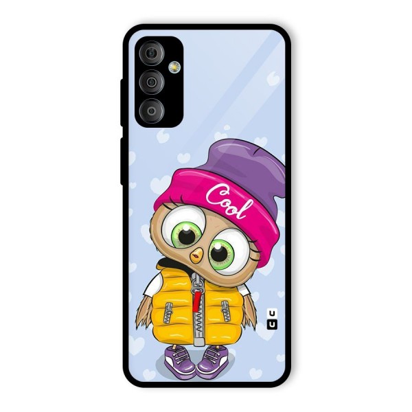 Cool Owl Glass Back Case for Galaxy F23