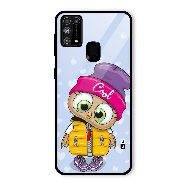 Cool Owl Glass Back Case for Galaxy M31