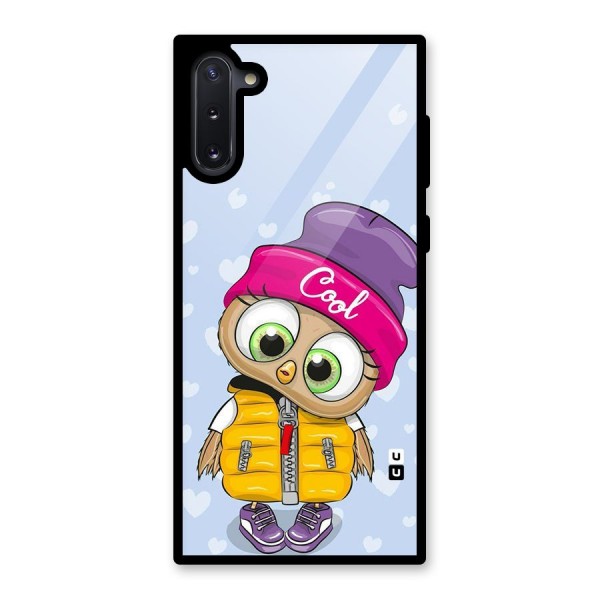 Cool Owl Glass Back Case for Galaxy Note 10