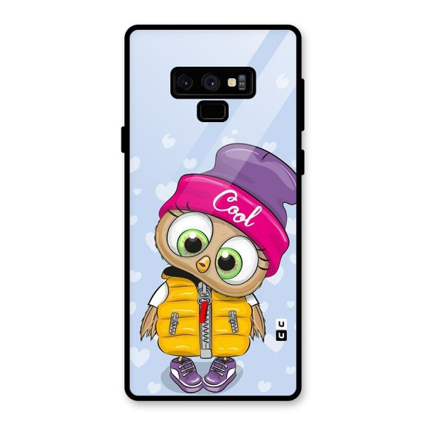 Cool Owl Glass Back Case for Galaxy Note 9