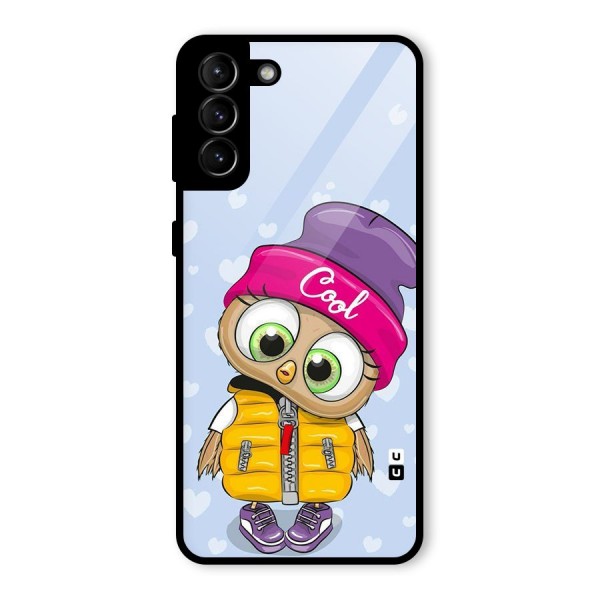 Cool Owl Glass Back Case for Galaxy S21 Plus