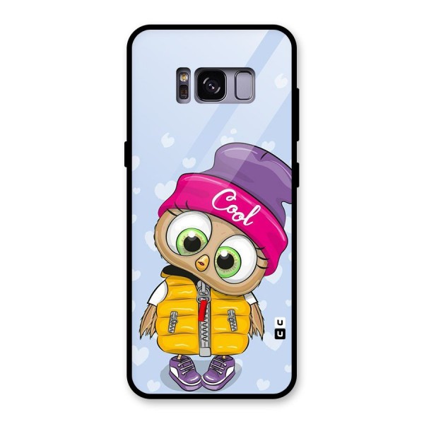 Cool Owl Glass Back Case for Galaxy S8