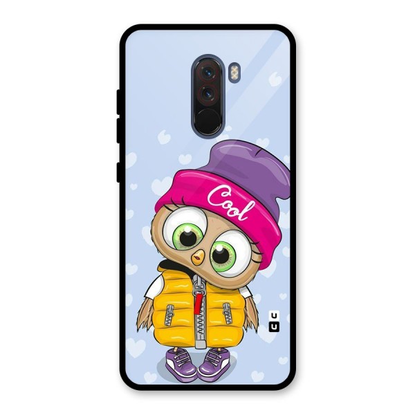 Cool Owl Glass Back Case for Poco F1