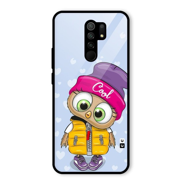 Cool Owl Glass Back Case for Redmi 9 Prime