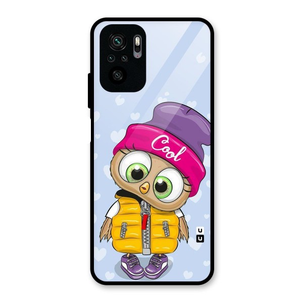 Cool Owl Glass Back Case for Redmi Note 10