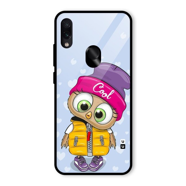 Cool Owl Glass Back Case for Redmi Note 7