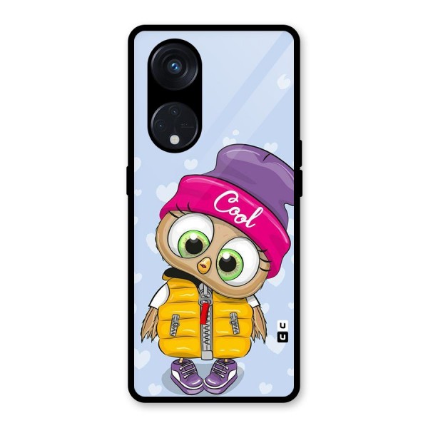 Cool Owl Glass Back Case for Reno8 T 5G