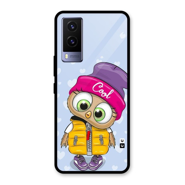 Cool Owl Glass Back Case for Vivo V21e 5G