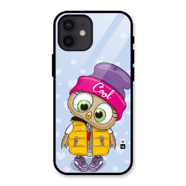 Cool Owl Glass Back Case for iPhone 12