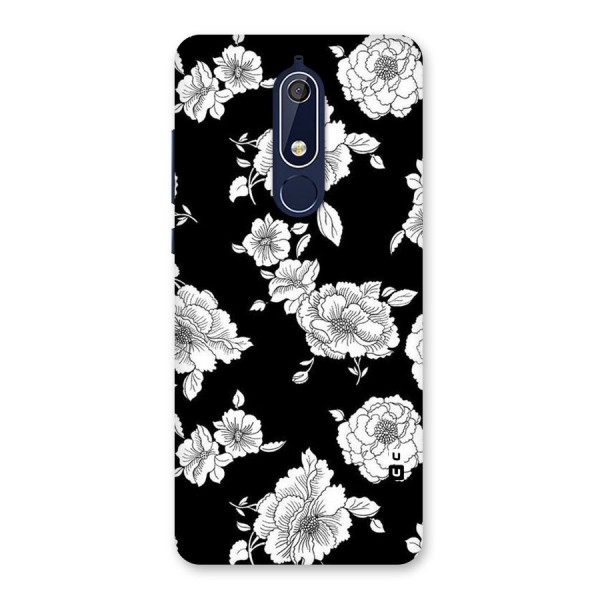 Cool Pattern Flowers Back Case for Nokia 5.1