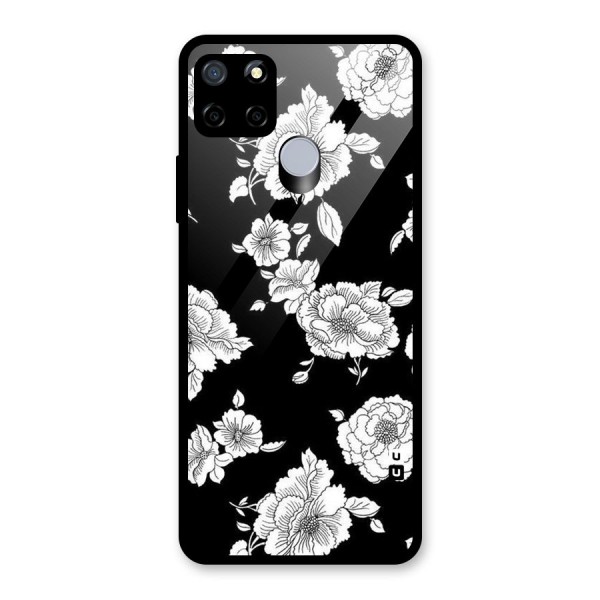 Cool Pattern Flowers Glass Back Case for Realme C12