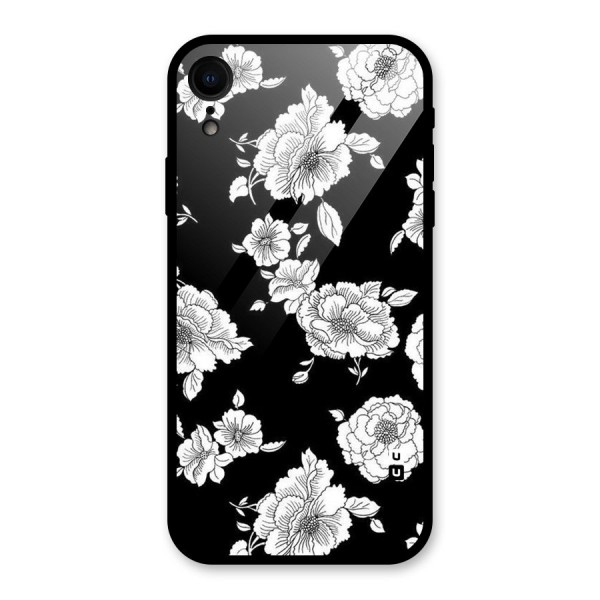 Cool Pattern Flowers Glass Back Case for XR