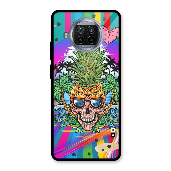 Cool Pineapple Skull Glass Back Case for Mi 10i