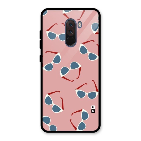 Cool Shades Pattern Glass Back Case for Poco F1