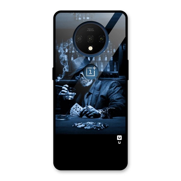 Cool Skull Cards Glass Back Case for OnePlus 7T