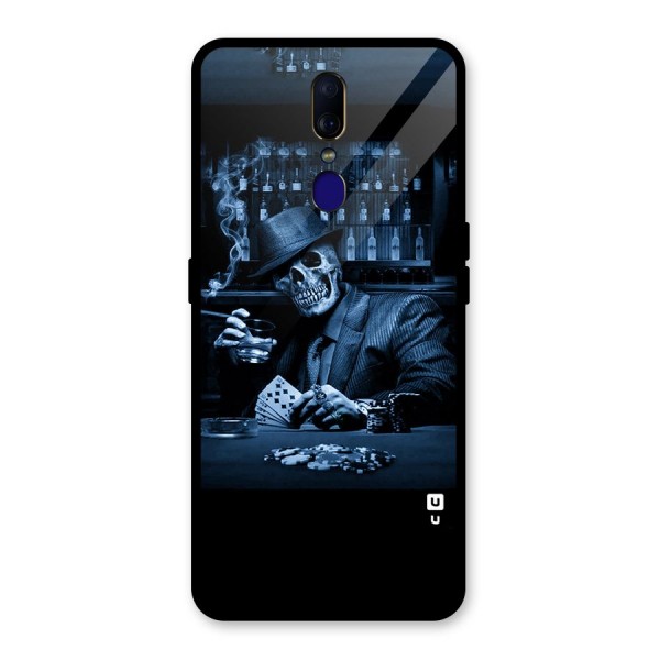 Cool Skull Cards Glass Back Case for Oppo F11