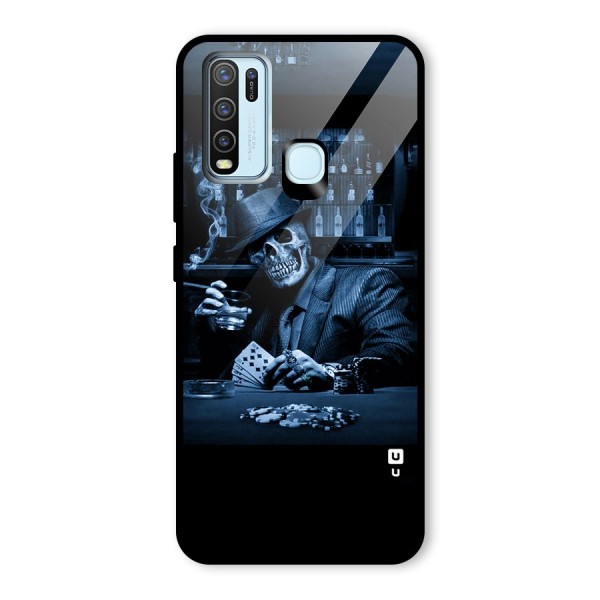 Cool Skull Cards Glass Back Case for Vivo Y30