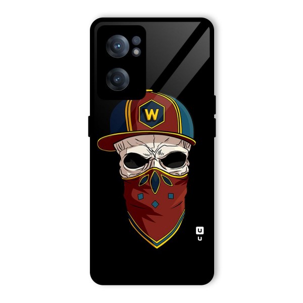 Cool Skull Mask Cap Glass Back Case for OnePlus Nord CE 2 5G