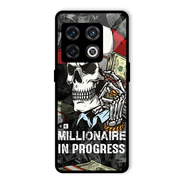 Cool Skull Millionaire In Progress Glass Back Case for OnePlus 10 Pro 5G