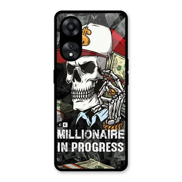 Cool Skull Millionaire In Progress Glass Back Case for Oppo A78