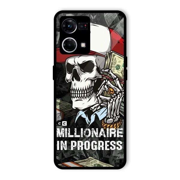 Cool Skull Millionaire In Progress Glass Back Case for Oppo F21 Pro 5G