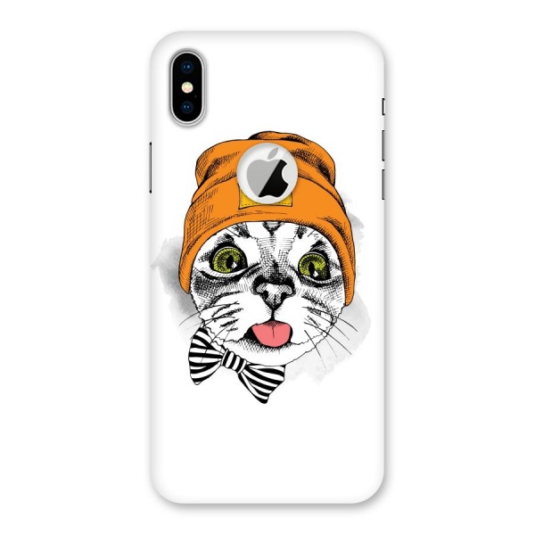 Cool cat Back Case for iPhone XS Logo Cut