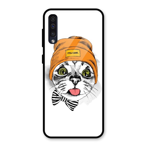 Cool cat Glass Back Case for Galaxy A50s