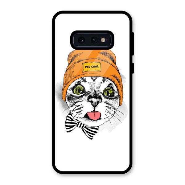 Cool cat Glass Back Case for Galaxy S10e