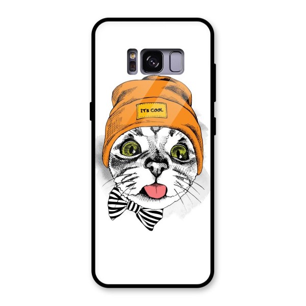 Cool cat Glass Back Case for Galaxy S8