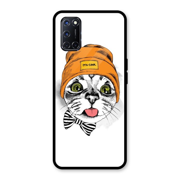 Cool cat Glass Back Case for Oppo A52