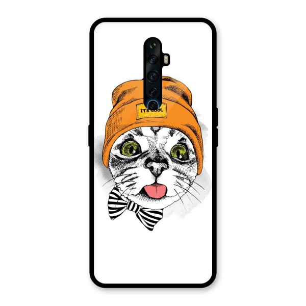 Cool cat Glass Back Case for Oppo Reno2 Z