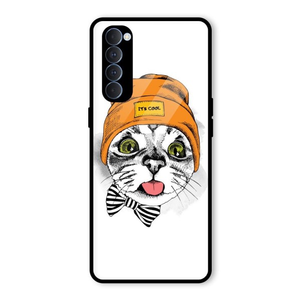 Cool cat Glass Back Case for Oppo Reno4 Pro