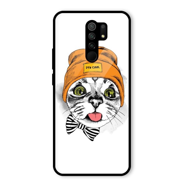 Cool cat Glass Back Case for Redmi 9 Prime